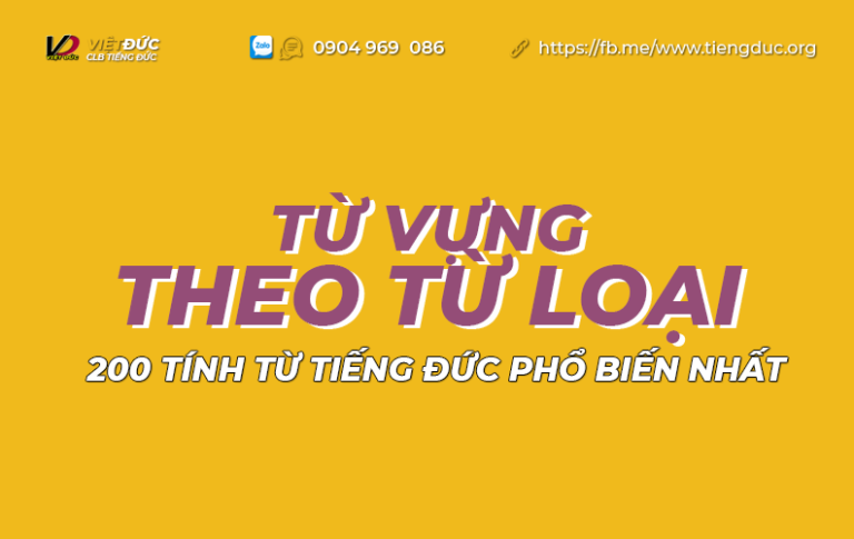 200 tính từ tiếng Đức phổ biến nhất từ A1 đến C1
