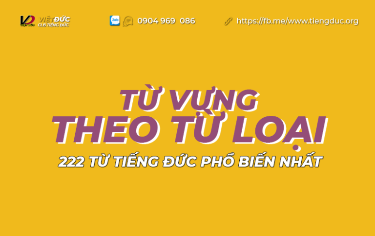 222 từ tiếng Đức thường dùng phân theo từ loại