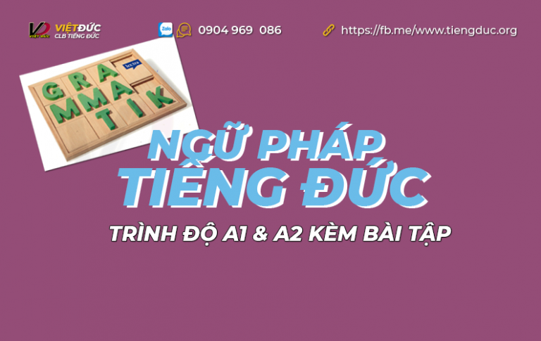 Sách ngữ pháp tiếng Đức A1 và A2 kèm bài tập và đáp án