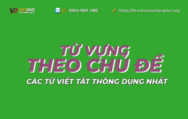 Từ vựng tiếng Đức theo chủ đề viết tắt