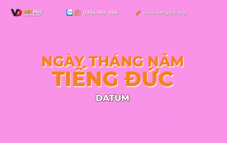 Ngày tháng năm trong tiếng Đức