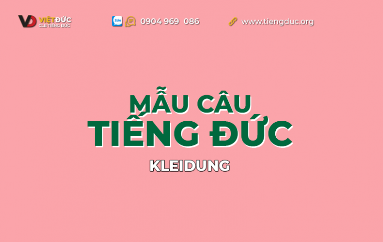 Mẫu câu tiếng Đức theo chủ đề quần áo